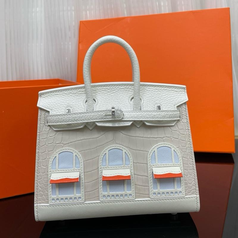 Hermes Faubourg Birkin Snow Alligator